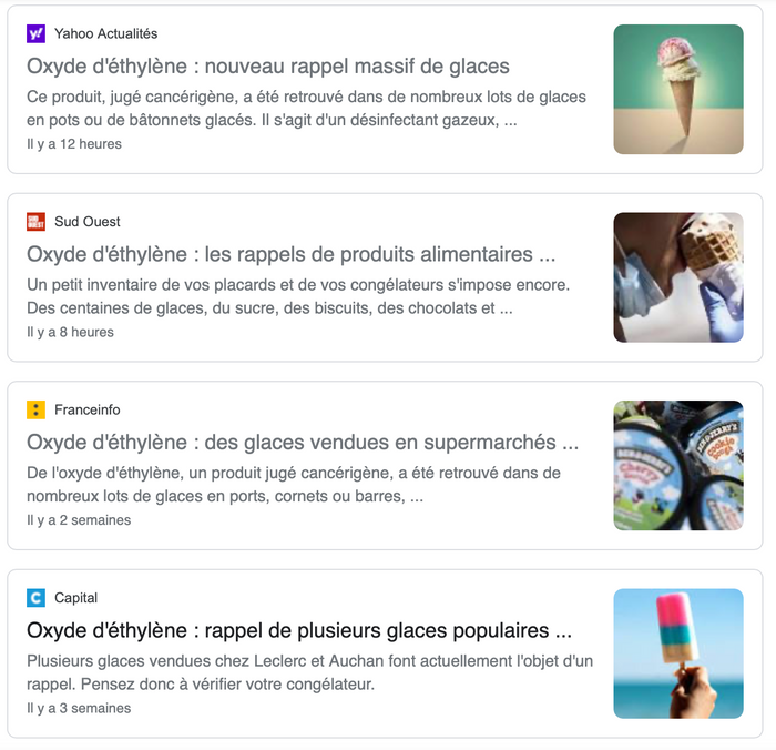 Oxyde d’éthylène : les rappels de produits alimentaires continuent, le scandale s’amplifie
