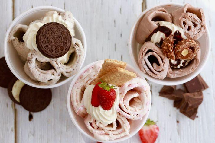 origine des Ice Cream Rolls icekkub asie thaïlande street food